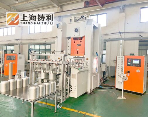 Mitsubishi PLC Controlled Pneumatic SMC Aluminium Container Making Machine 180-260 mm Stroke