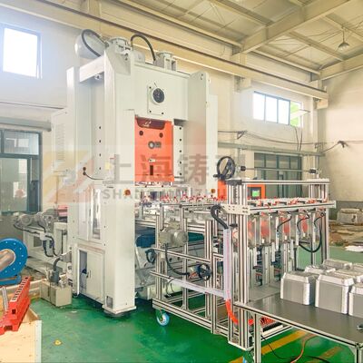 Mitsubishi PLC Pneumatic SMC Inverter Aluminum Food Container Machine 12000KG 24KW