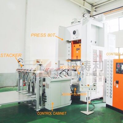 Schneider Electric SMC Pneumatic 24KW Foil Container Making Machine For Automatic Production